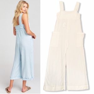 SMYM Run Around Wide Leg Cuffed Hem Sleeveless Jumpsuit S Lightweight